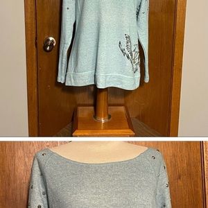 Harley Davidson Motorcycles Woman's Blue Sweater